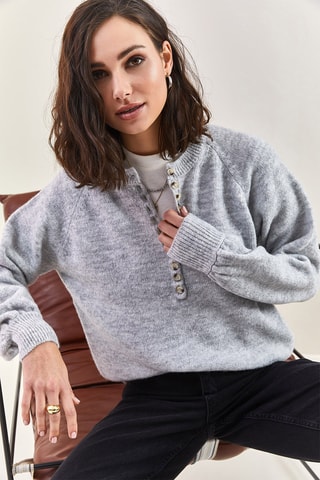 Camisola regular - Cinzento