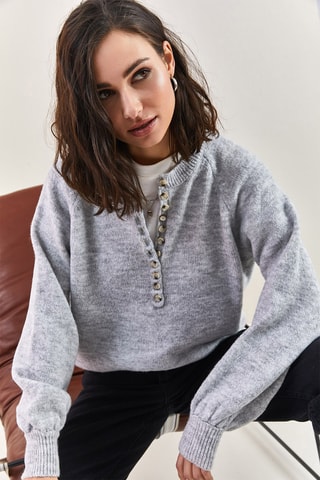 Camisola regular - Cinzento