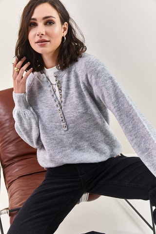 Camisola regular - Cinzento