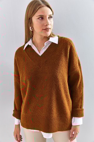 Camisola regular - Marron
