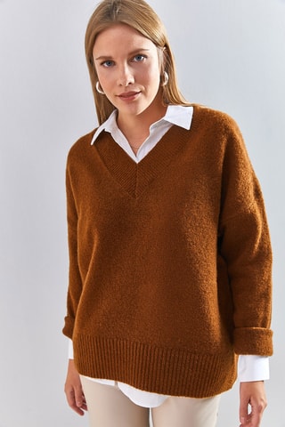 Camisola regular - Marron