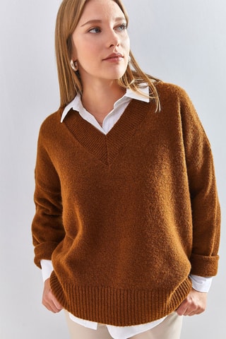 Camisola regular - Marron