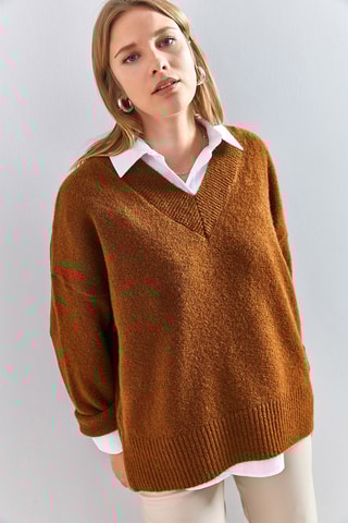 Camisola regular - Marron