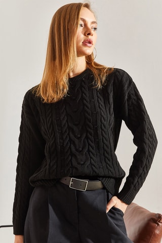 Camisola regular - Preto