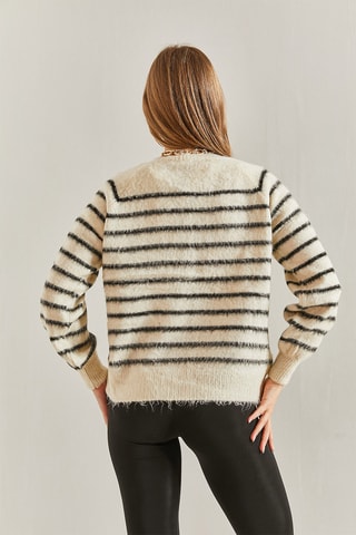 Camisola regular - Preto e branco