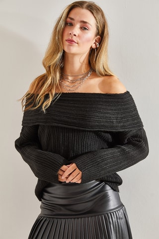Camisola regular - Preto