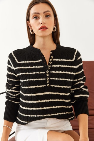 Camisola regular - Preto