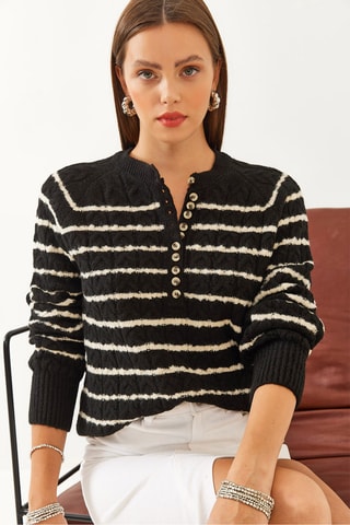 Camisola regular - Preto