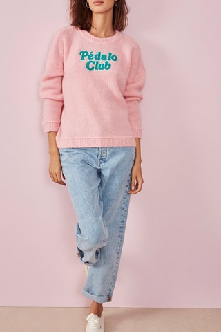 Camisola em mohair e merinos Barbapapa - Rosa