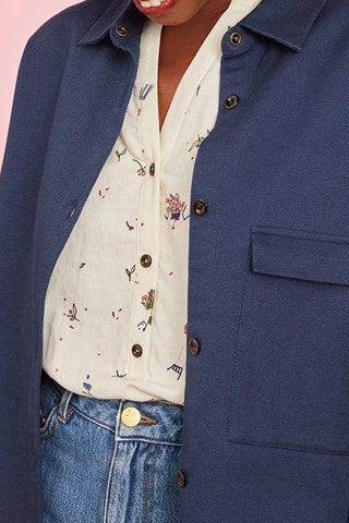 Korte Blouse-jurk Thelma - Blauw