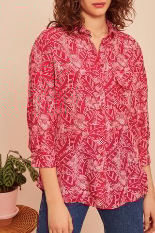 Zijden Blouse Silly - Rood