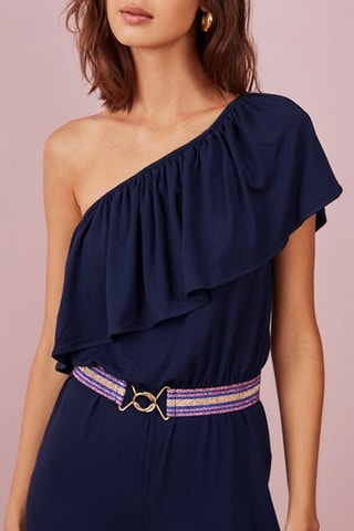 Asymmetrische Playsuit Gremi - Blauw