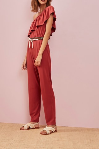 Jumpsuit Oud Bordeauxrood