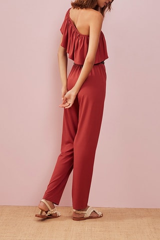 Jumpsuit Oud Bordeauxrood
