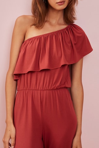 Jumpsuit Oud Bordeauxrood