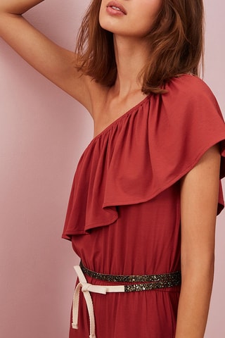 Jumpsuit Oud Bordeauxrood