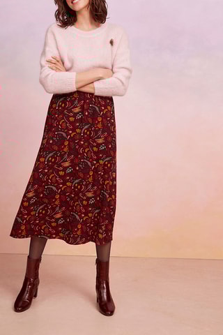 Midi-rok Victoriou - Rood