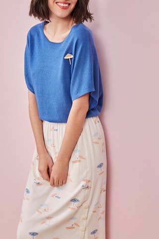 Midi-rok Elamine - Wit