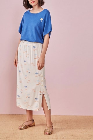 Midi-rok Elamine - Wit