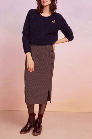 Midi-rok Rizette - Bruin