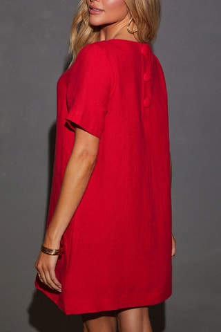 Trapezium Jurk - Rood
