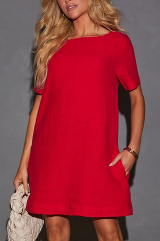 Trapezium Jurk - Rood