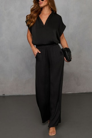 Pantalon taille haute - Noir