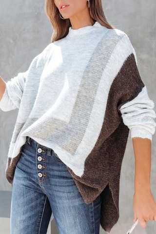 Pull - Marron et gris
