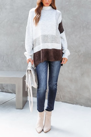Pull - Marron et gris