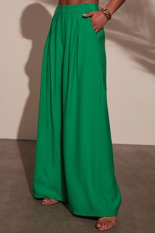 Pantalon palazzo - Vert