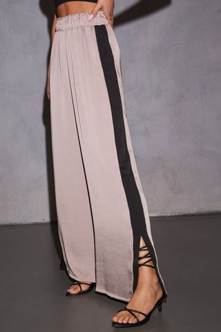 Pantalon palazzo taille haute - Noir
