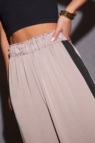 Pantalon palazzo taille haute - Noir