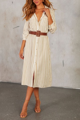 Robe chemise - Beige