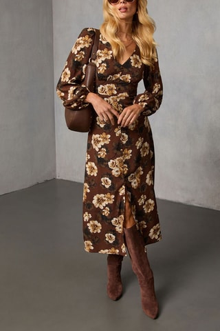 Lange Jurk - Bruin