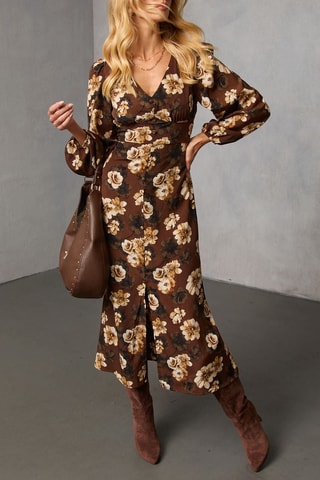 Lange Jurk - Bruin