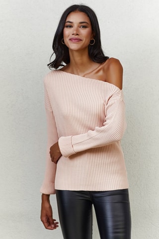 Pull côtelé - Rose