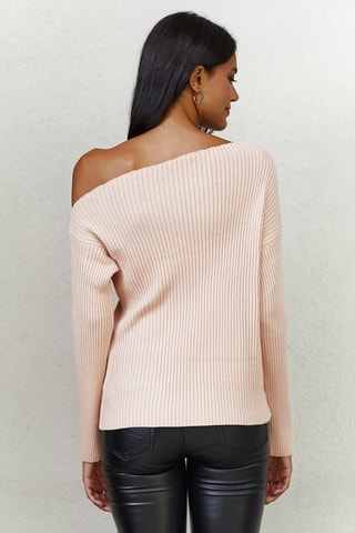 Pull côtelé - Rose