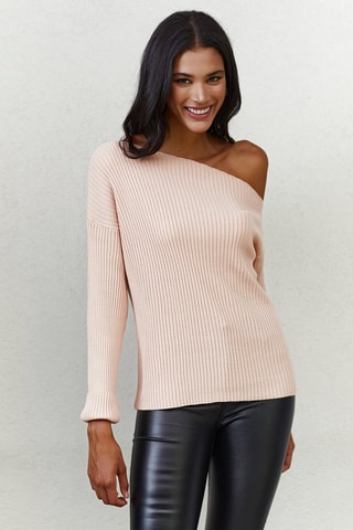 Pull côtelé - Rose