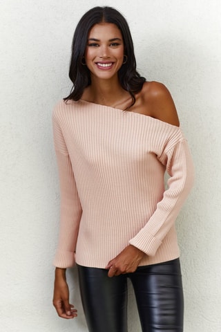 Pull côtelé - Rose