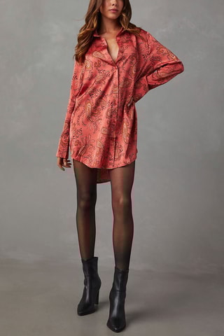 Blouse-jurk - Rood