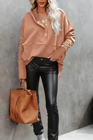 Trui met Capuchon - Camel