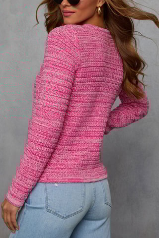 Gilet chiné - Rose