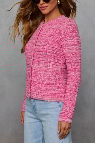 Gilet chiné - Rose