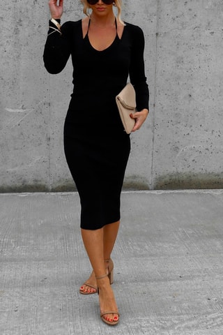 Robe fourreau - Noir
