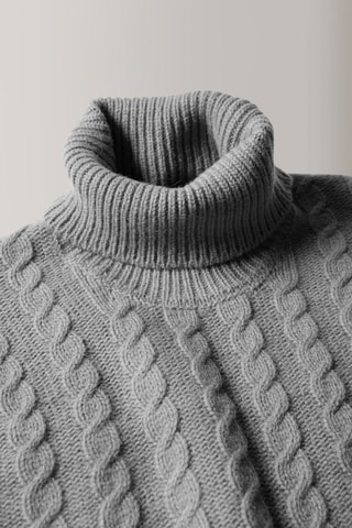 Pull slim en laine vierge et alpaga - Gris - Zanone