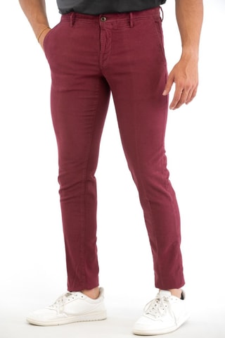 Broek Slim Fit - Bordeauxrood - Incotex