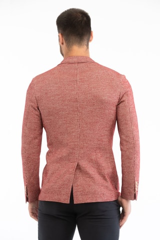 Veste slim en laine vierge - Rouge - Montedoro