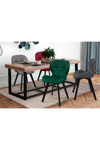 4 chaises en bois et hévéa Daisy - 50 x 79 x 47,5 cm
