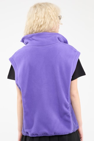 Mouwloze Fleece Sweater Paars