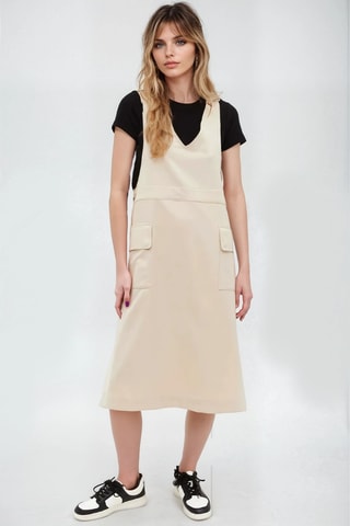 Robe midi - Beige - Monki